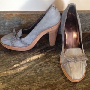 Cole Haan Nike Air blue-grey block heels . 7.5 NWT